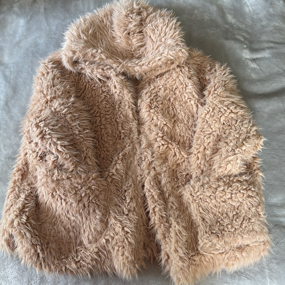 Love Tree Faux Fur Jacket in Cream - Picture 6 of 6